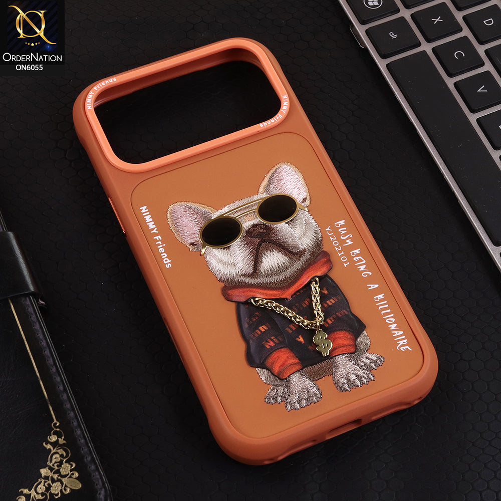 iPhone 17 Pro Max Cover - Design 3 - Nimmy Design Shockproof Phone Case with Embroidery Anti Slip Scratch Resistant Protective Cover