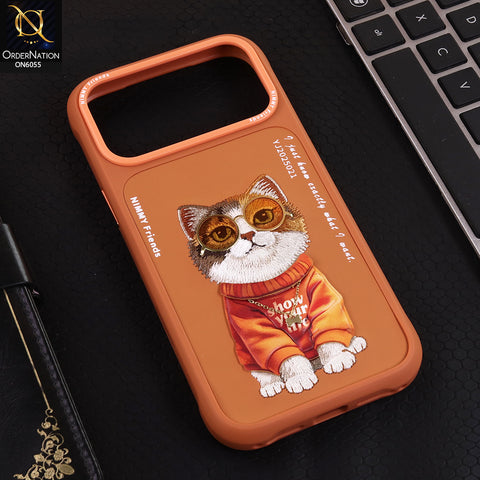iPhone 17 Pro Max Cover - Design 4 - Nimmy Design Shockproof Phone Case with Embroidery Anti Slip Scratch Resistant Protective Cover
