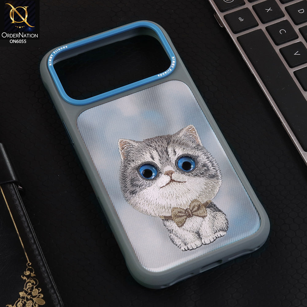iPhone 17 Pro Max Cover - Design 9 - Nimmy Design Shockproof Phone Case with Embroidery Anti Slip Scratch Resistant Protective Cover