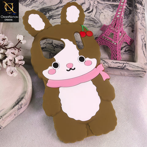 iPhone 17 Pro Max Cover - Brown - Cartoon Character Anti-Slip Silicone Protective Back Cover