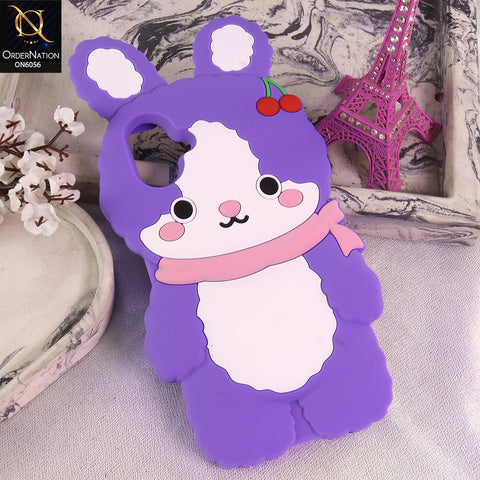 Samsung Galaxy A07 4G Cover - Purple - Cartoon Character Anti-Slip Silicone Protective Back Cover