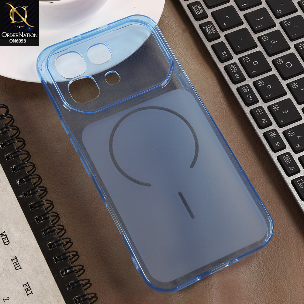 Infinix Note 60 Cover - Blue - Premium Frosted Camera Guard Case