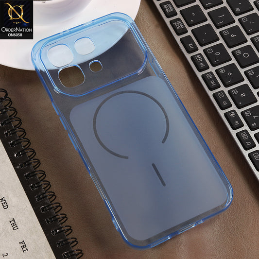 Infinix Note 60 Pro Cover - Blue - Premium Frosted Camera Guard Case