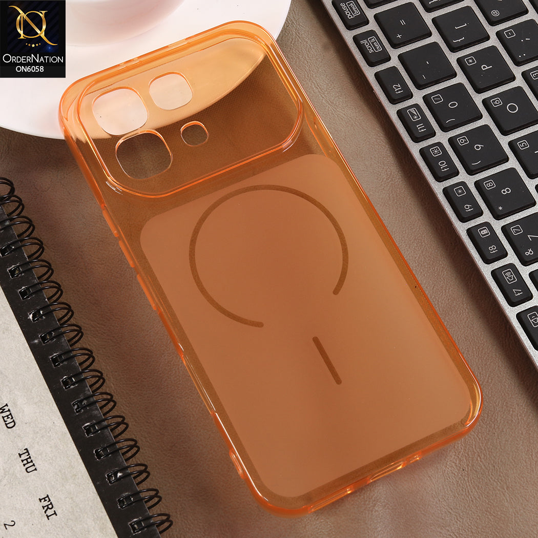 Infinix Note 60 Cover - Orange - Premium Frosted Camera Guard Case