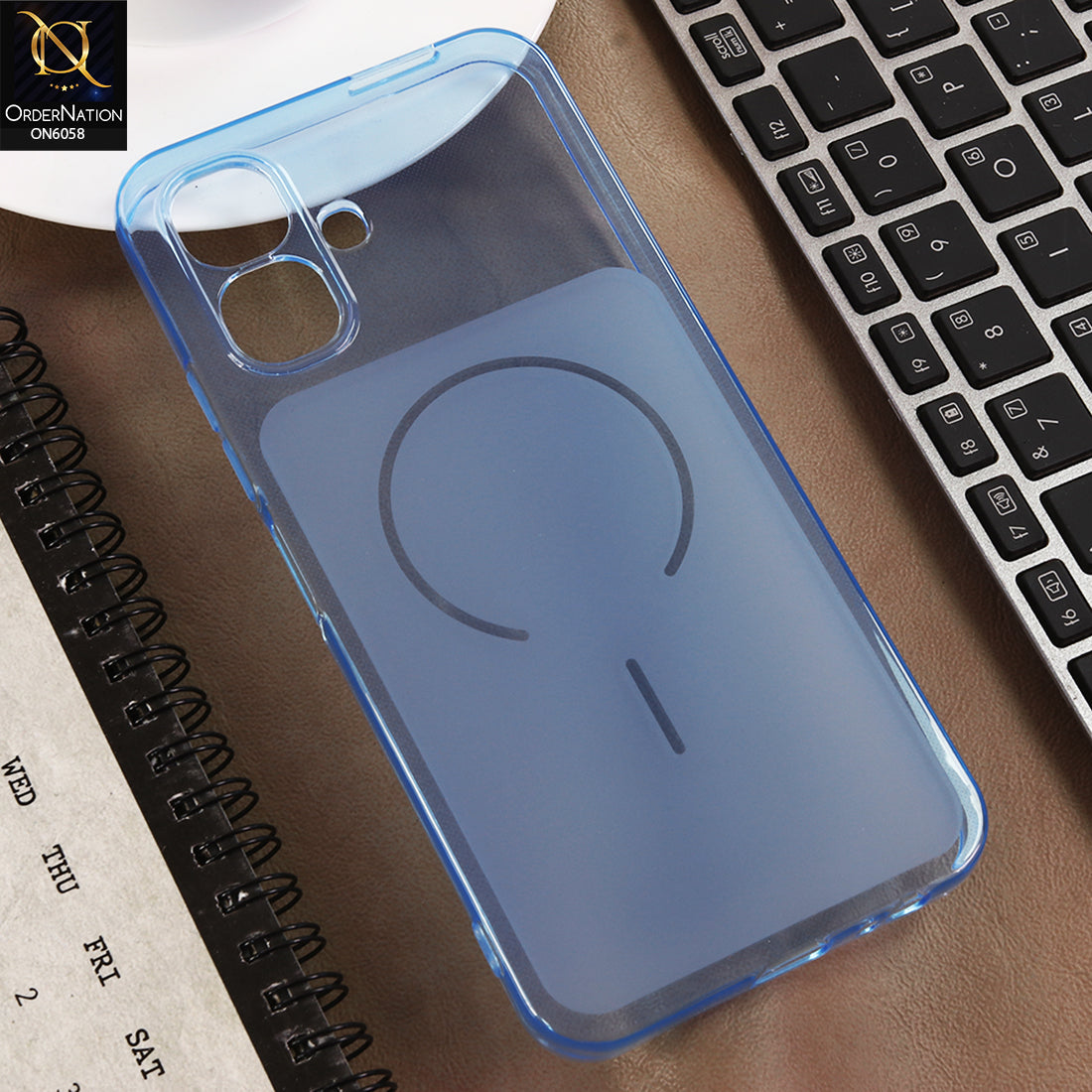 Infinix Smart 20 Cover - Blue - Premium Frosted Camera Guard Case