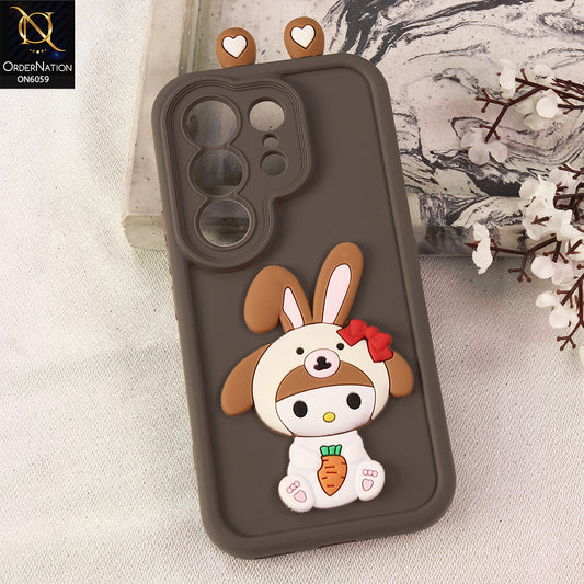 Tecno Camon 50 Pro 5G Cover - Brown - 3D Cute Cartoon Characters Soft Silicone Case with Camera Protection