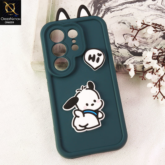 Tecno Camon 50 Pro 5G Cover - Green - 3D Cute Cartoon Characters Soft Silicone Case with Camera Protection