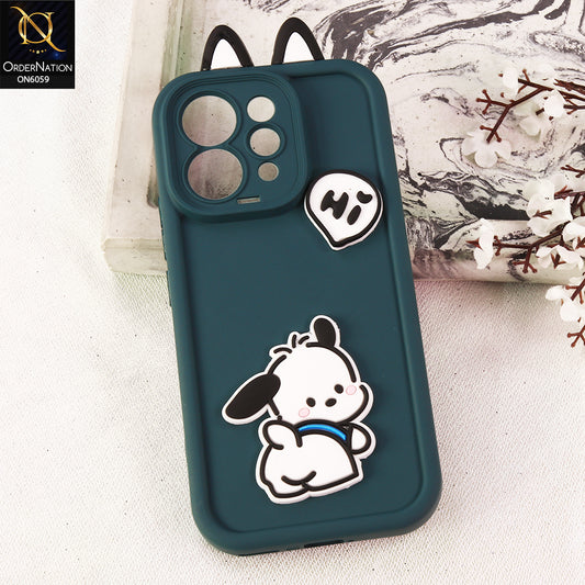 Vivo S50t Cover - Green - 3D Cute Cartoon Characters Soft Silicone Case with Camera Protection
