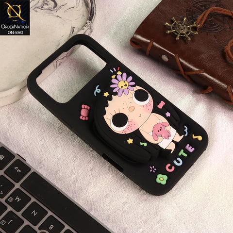 iPhone 17 Pro Max Cover - Black - Kawaii Cute Girl Phone Case for iPhone 17 Pro Max