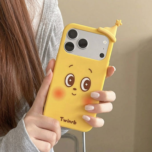 iPhone 17 Pro Max Cover - Yellow - Luxury 3D Yellow Silicone Case