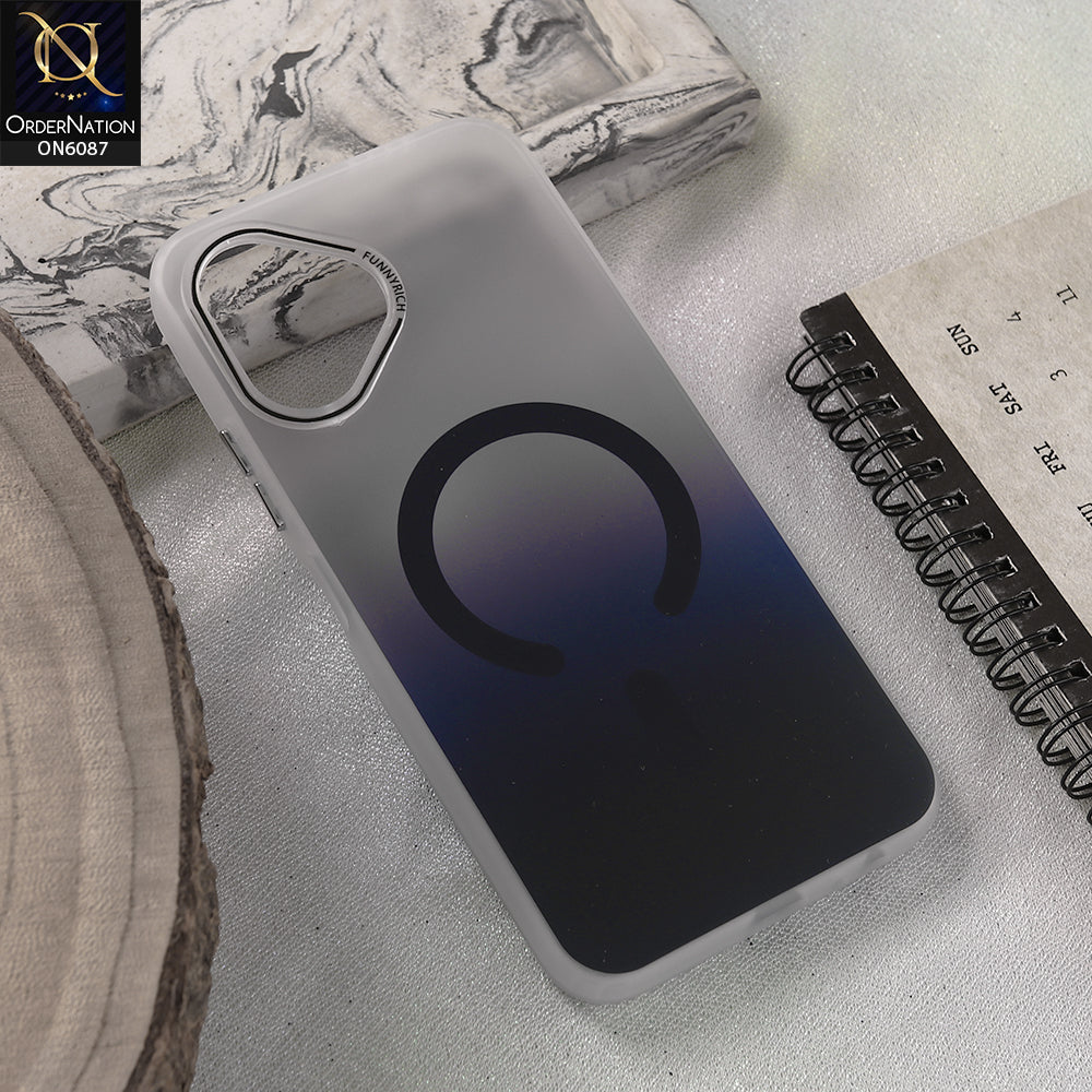 Infinix Smart 20 Cover - Blue - Premium Deep Smoke Shockproof Case With White Edge