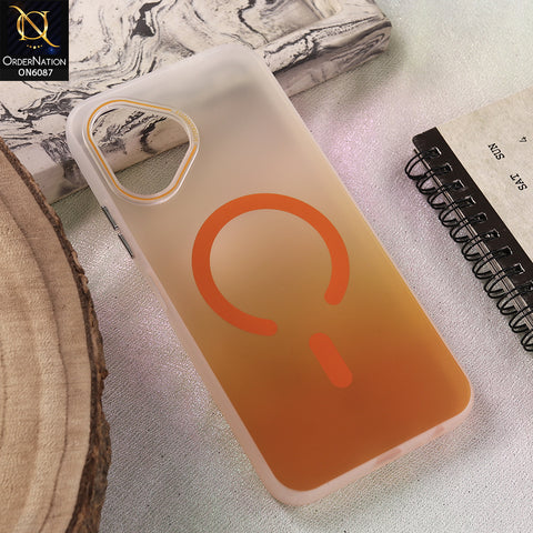 Infinix Smart 20 Cover - Orange - Premium Deep Smoke Shockproof Case With White Edge