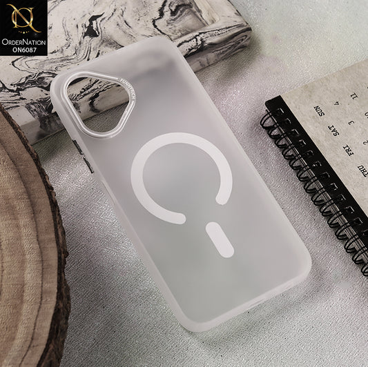 Infinix Smart 20 Cover - White - Premium Deep Smoke Shockproof Case With White Edge