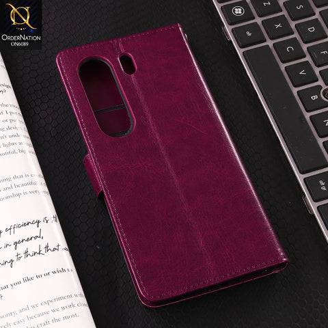 Tecno Camon 40 Pro Cover - Red - SM Leather Magnetic Flip Cover with Card Holder & Stand Premium Wallet Case for Phone Protection