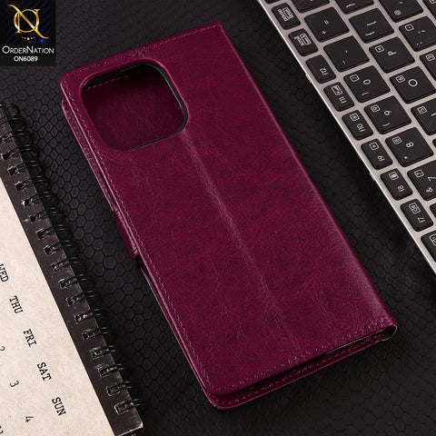 Oppo K14x Cover - Red - SM Leather Magnetic Flip Cover with Card Holder & Stand Premium Wallet Case for Phone Protection