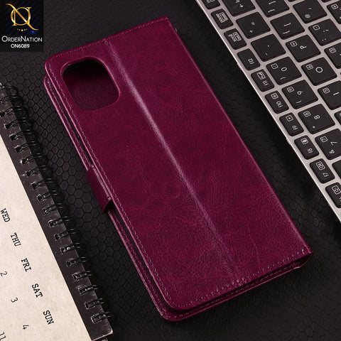 Samsung Galaxy A06 Cover - Red - SM Leather Magnetic Flip Cover with Card Holder & Stand Premium Wallet Case for Phone Protection
