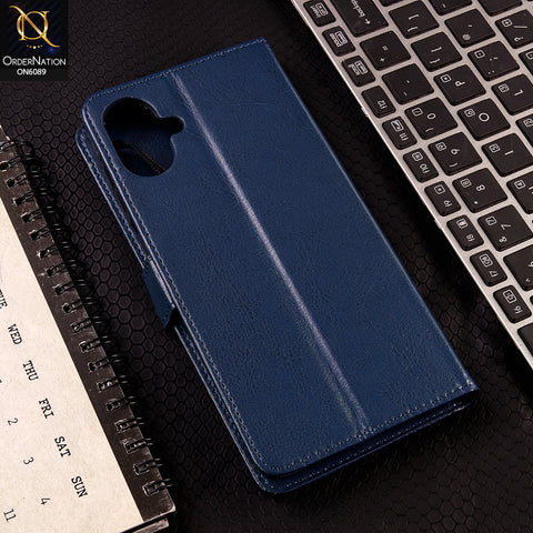 Samsung Galaxy A07 4G Cover - Blue - SM Leather Magnetic Flip Cover with Card Holder & Stand Premium Wallet Case for Phone Protection