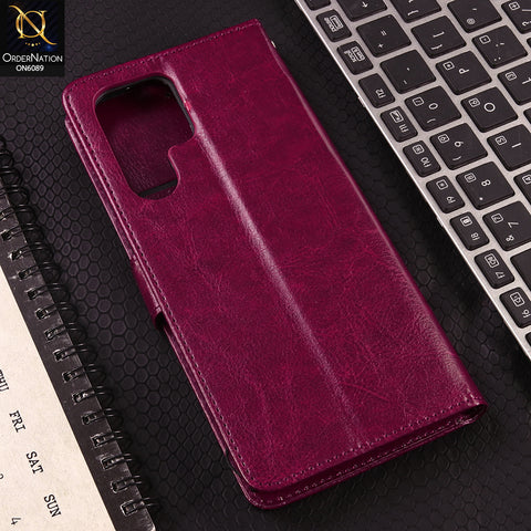 Samsung Galaxy S22 Ultra 5G Cover - Red - SM Leather Magnetic Flip Cover with Card Holder & Stand Premium Wallet Case for Phone Protection
