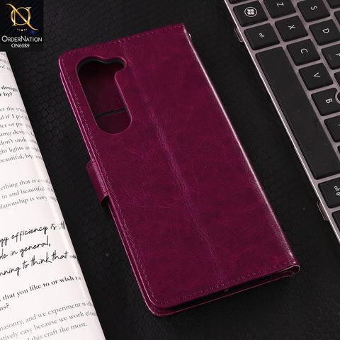 Tecno Spark 40 Pro Cover - Red - SM Leather Magnetic Flip Cover with Card Holder & Stand Premium Wallet Case for Phone Protection