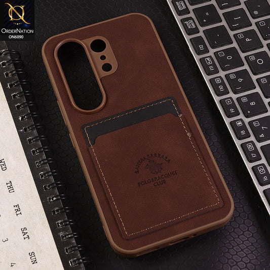 Tecno Camon 50 4G Cover - Dark Brown - Premium Leather Card Pocket Protective Case