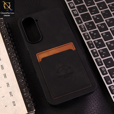 Infinix Hot 70 Cover - Black - Premium Leather Card Pocket Protective Case
