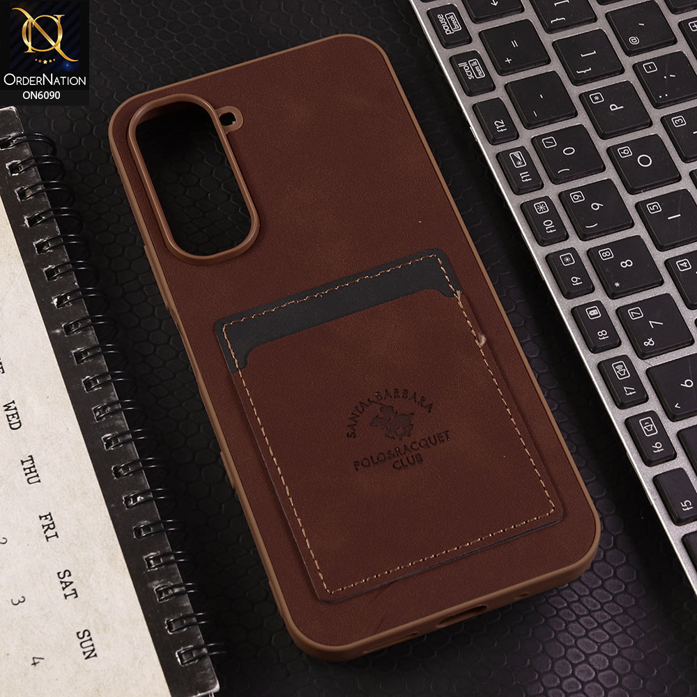Infinix Hot 70 Cover - Dark Brown - Premium Leather Card Pocket Protective Case