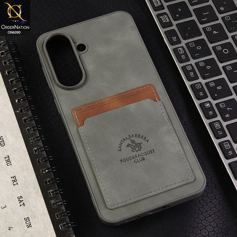 Infinix Hot 70 Cover - Gray - Premium Leather Card Pocket Protective Case