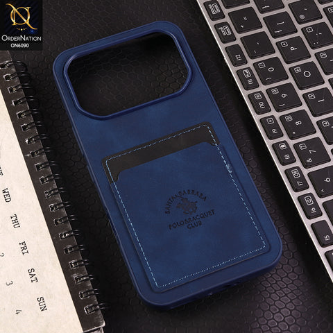 Infinix Note 60 Cover - Blue - Premium Leather Card Pocket Protective Case