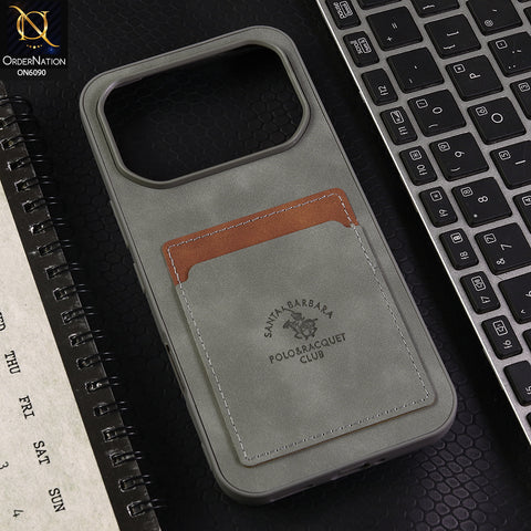 Infinix Note 60 Cover - Gray - Premium Leather Card Pocket Protective Case