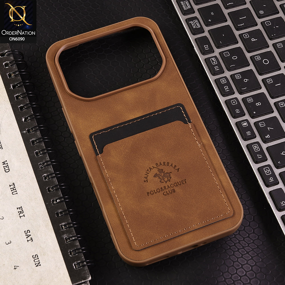 Infinix Note 60 Pro Cover - Light Brown - Premium Leather Card Pocket Protective Case