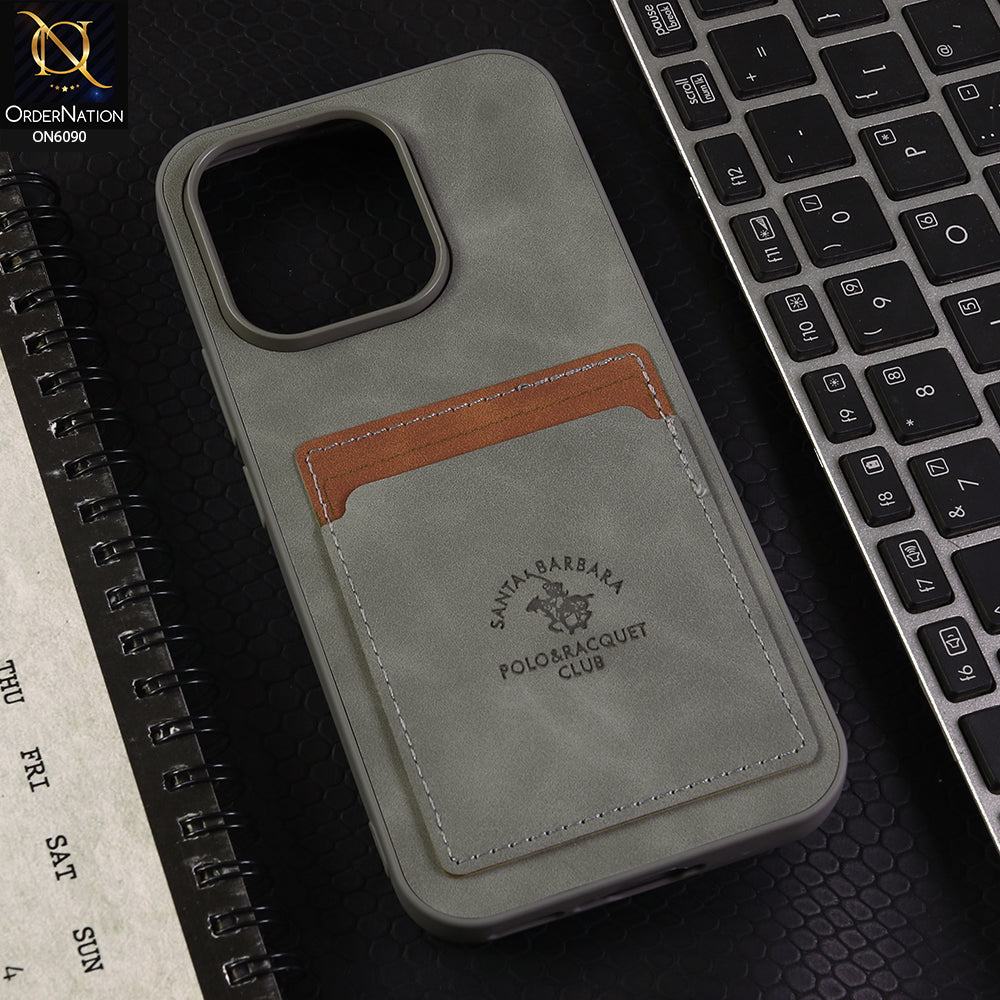 Oppo Reno 15F Cover - Gray - Premium Leather Card Pocket Protective Case