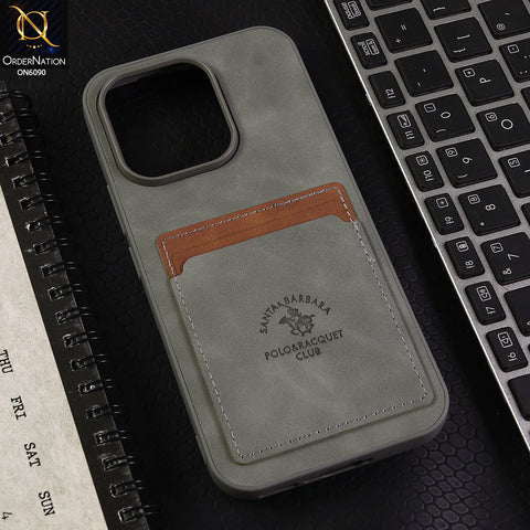 Oppo Reno 15F Cover - Gray - Premium Leather Card Pocket Protective Case