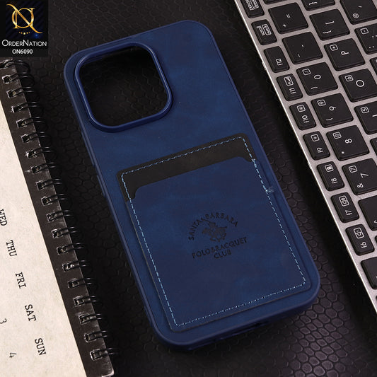 Oppo Reno 15 Cover - Blue - Premium Leather Card Pocket Protective Case