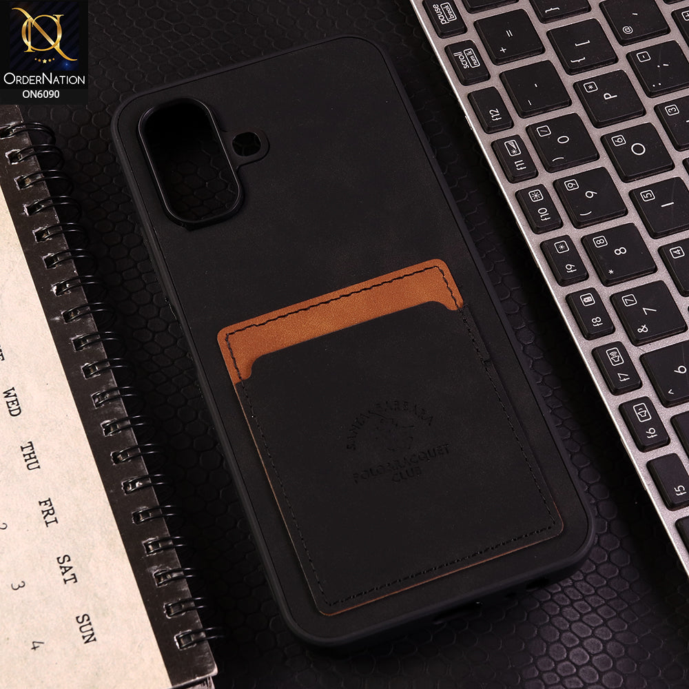 Infinix Smart 20 Cover - Black - Premium Leather Card Pocket Protective Case