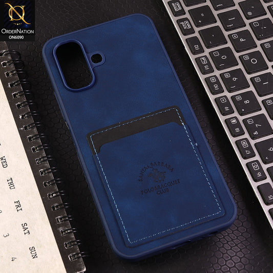 Infinix Smart 20 Cover - Blue - Premium Leather Card Pocket Protective Case