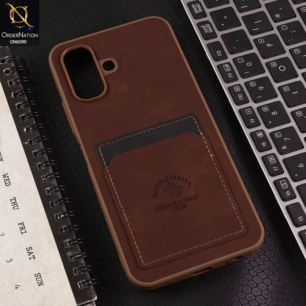 Infinix Smart 20 Cover - Dark Brown - Premium Leather Card Pocket Protective Case
