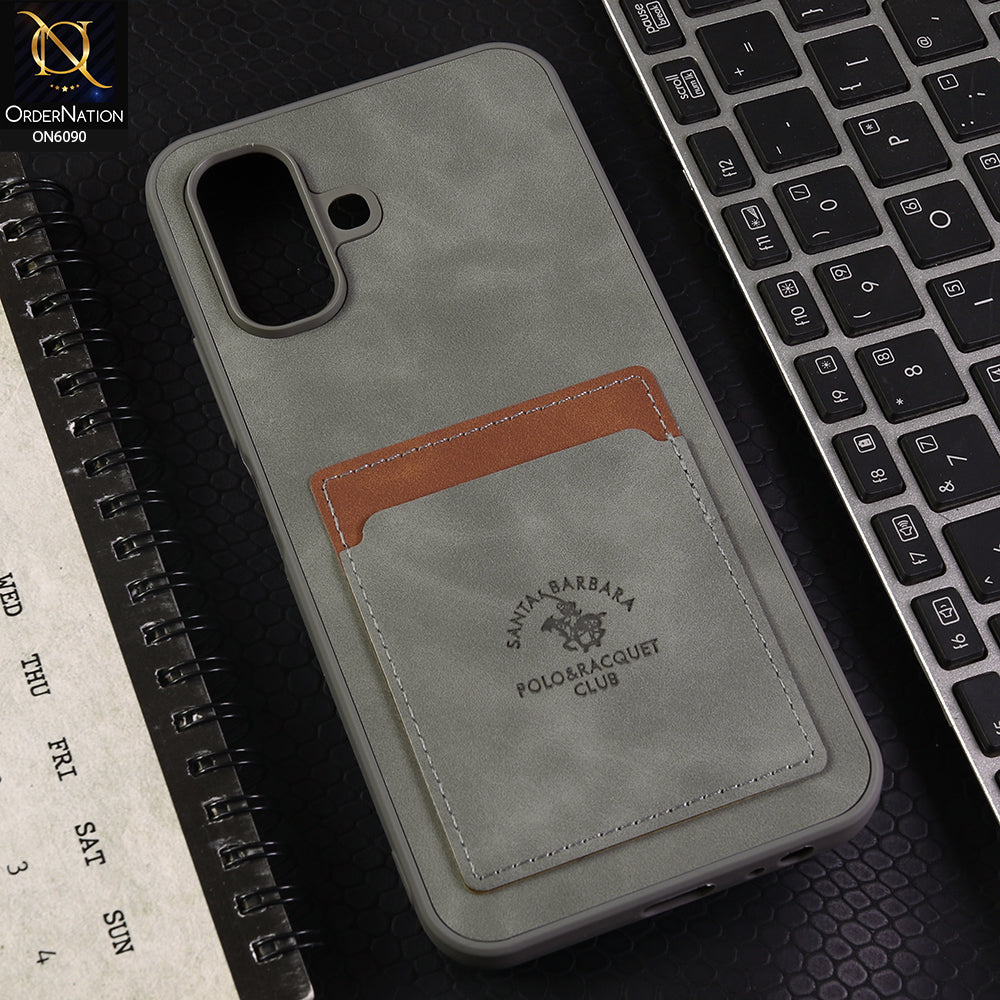Infinix Smart 20 Cover - Gray - Premium Leather Card Pocket Protective Case