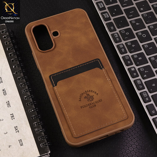 Infinix Smart 20 Cover - Light Brown - Premium Leather Card Pocket Protective Case