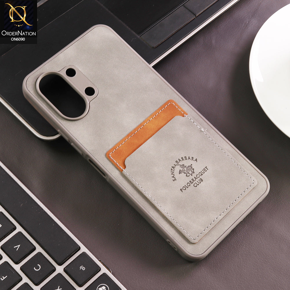 Tecno Spark Go 3 Cover - Gray - Premium Leather Card Pocket Protective Case