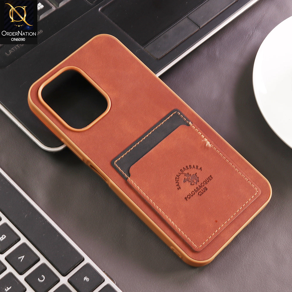Vivo Y31d Cover - Dark Brown - Premium Leather Card Pocket Protective Case