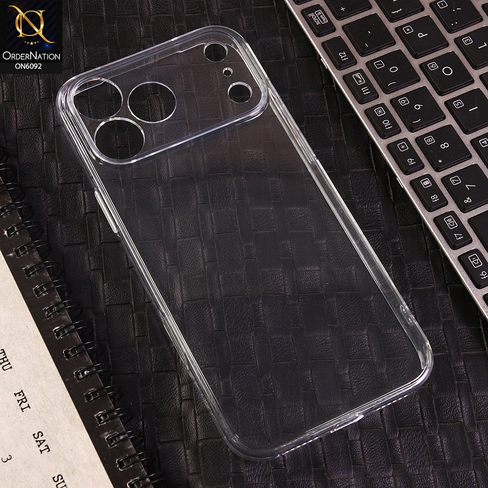 iPhone 17 Pro Max Cover - Transparent - Crystal Clear Anti-Yellowing Shockproof Protective Case with Camera Protection