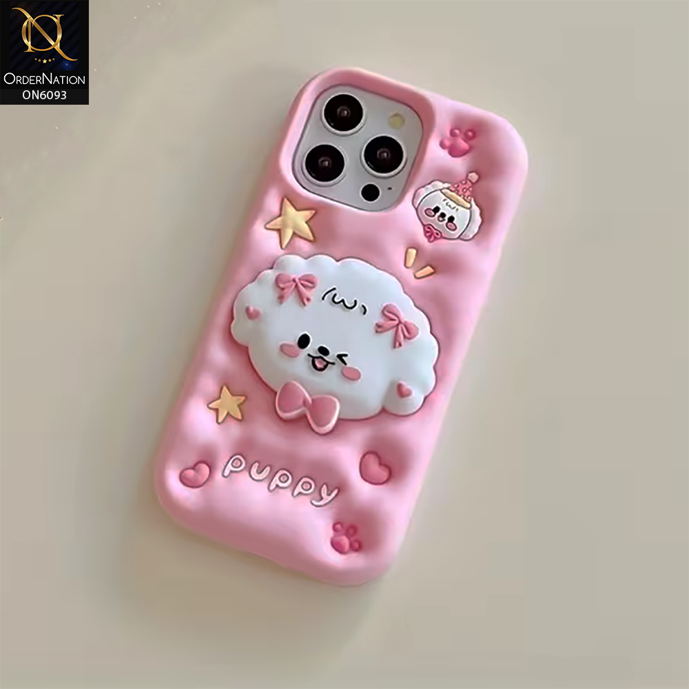 iPhone 16 Pro Max Cover - Pink - Aesthetic 3D Silicone Shockproof Luxury Cover
