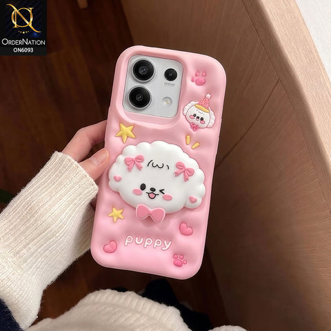 Xiaomi Redmi Note 13 Pro 4G Cover - Pink - Aesthetic 3D Silicone Shockproof Luxury Cover
