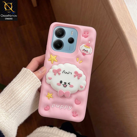 Xiaomi Redmi Note 14 4G Cover - Pink - Aesthetic 3D Silicone Shockproof Luxury Cover