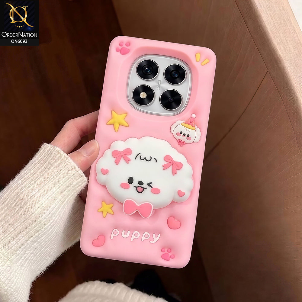 Xiaomi Redmi Note 14 Pro 4G Cover - Pink - Aesthetic 3D Silicone Shockproof Luxury Cover