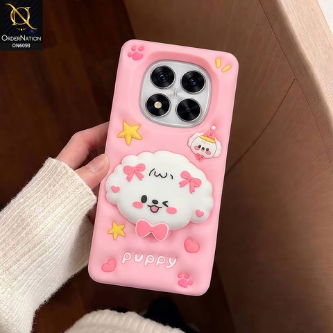 Xiaomi Redmi Note 14 Pro 4G Cover - Pink - Aesthetic 3D Silicone Shockproof Luxury Cover