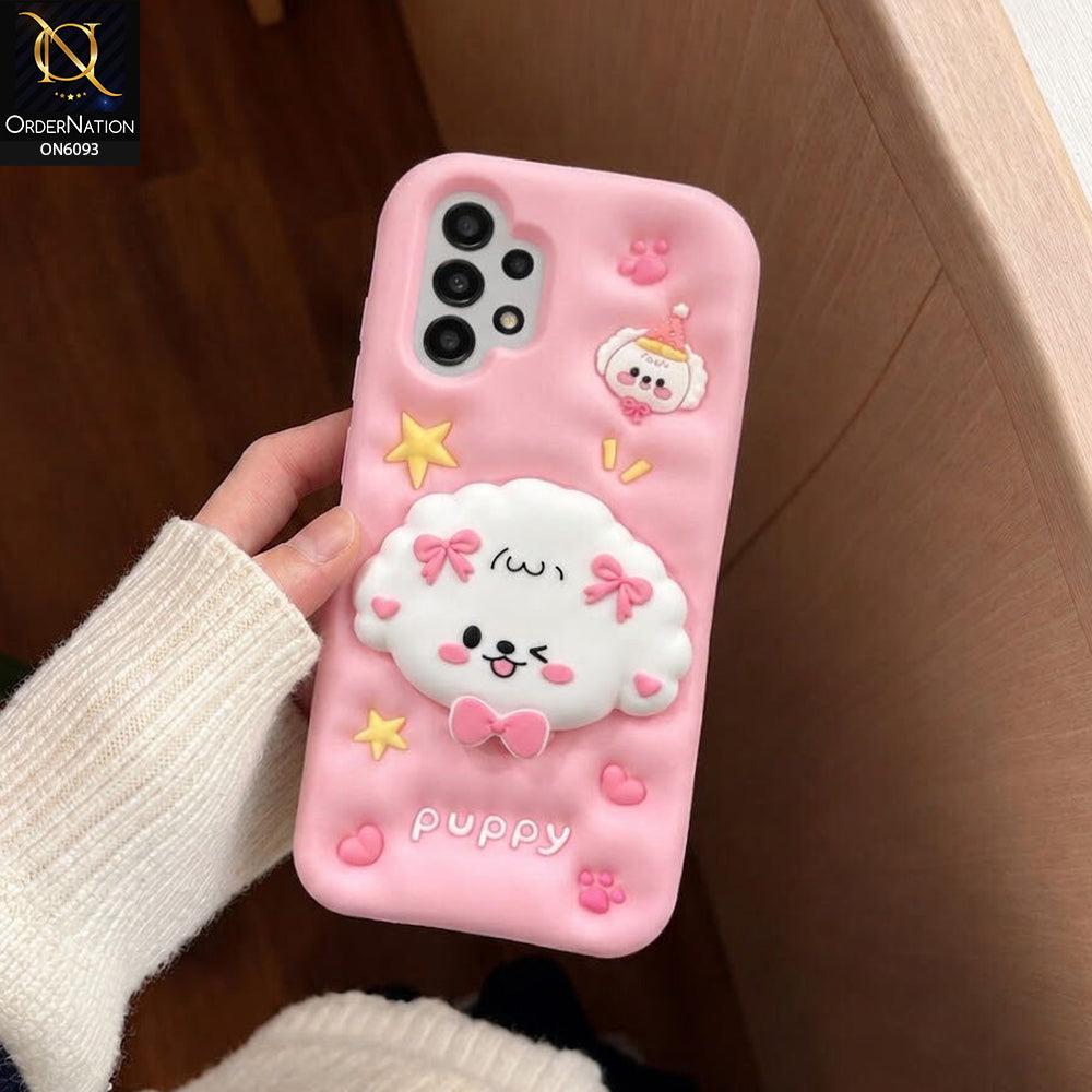 Samsung Galaxy A13 Cover - Pink - Aesthetic 3D Silicone Shockproof Luxury Cover
