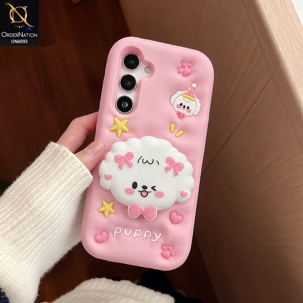 Samsung Galaxy A15 5G Cover - Pink - Aesthetic 3D Silicone Shockproof Luxury Cover