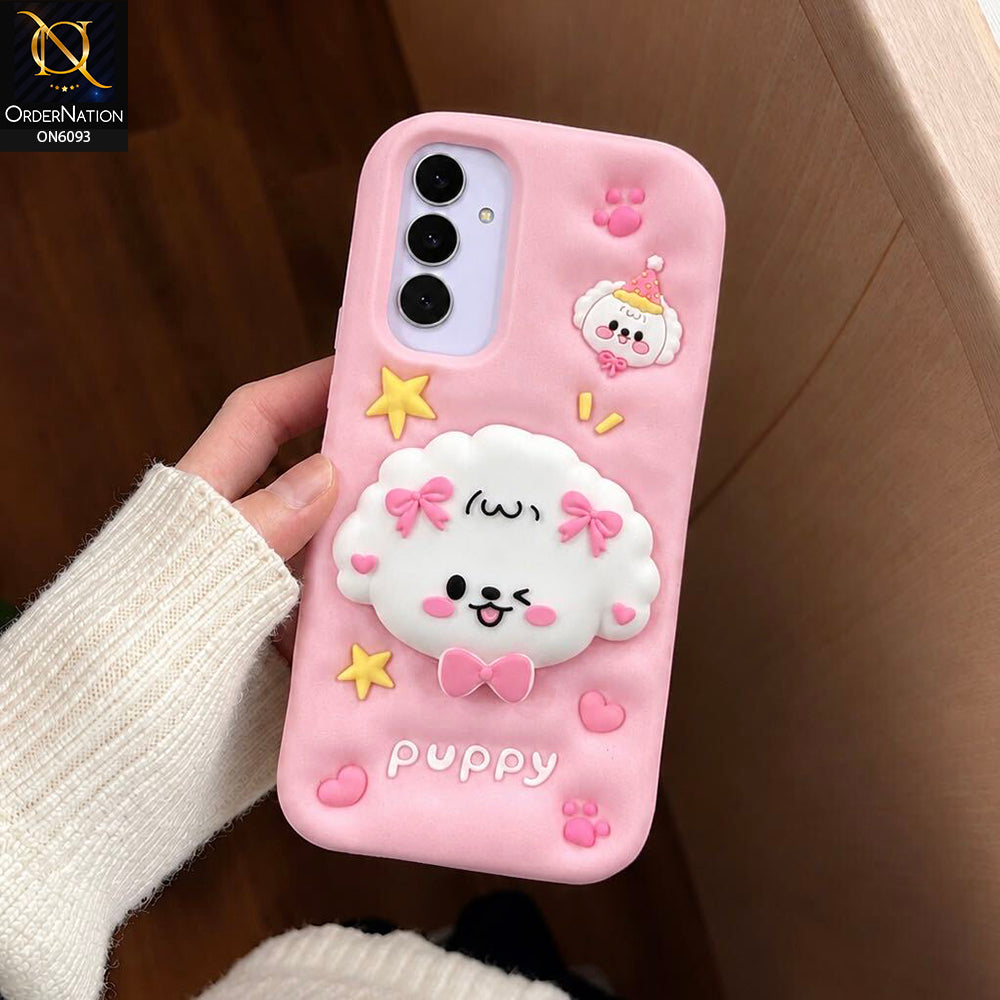 Samsung Galaxy A54 Cover - Pink - Aesthetic 3D Silicone Shockproof Luxury Cover