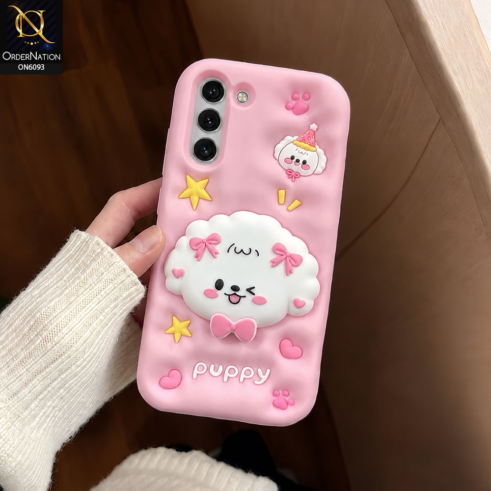 Samsung Galaxy S21 FE Cover - Pink - Aesthetic 3D Silicone Shockproof Luxury Cover
